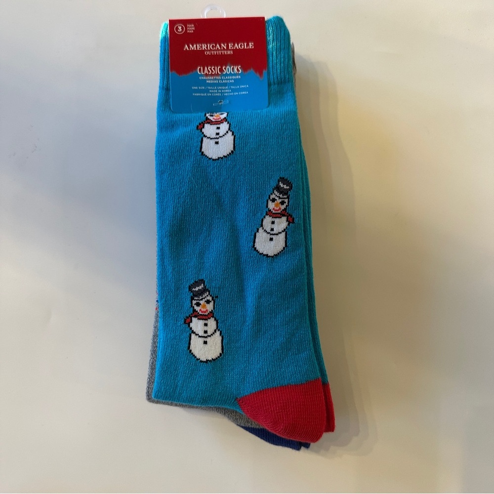 American Eagle Outfitters Pack of 3 Festive Holiday Socks